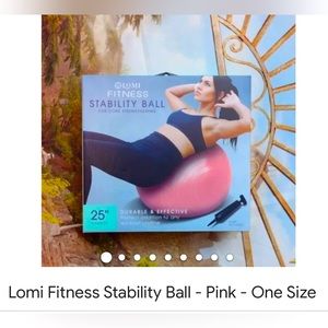 Nwt - Lomi Fitness Stability Ball - Pink - One Size